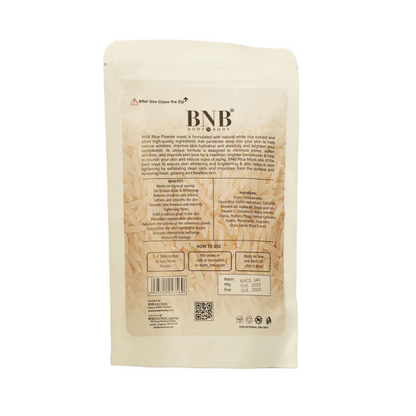 Bnb Brightening Rice Powder Oraganic Mask With Natural White Rice Extract